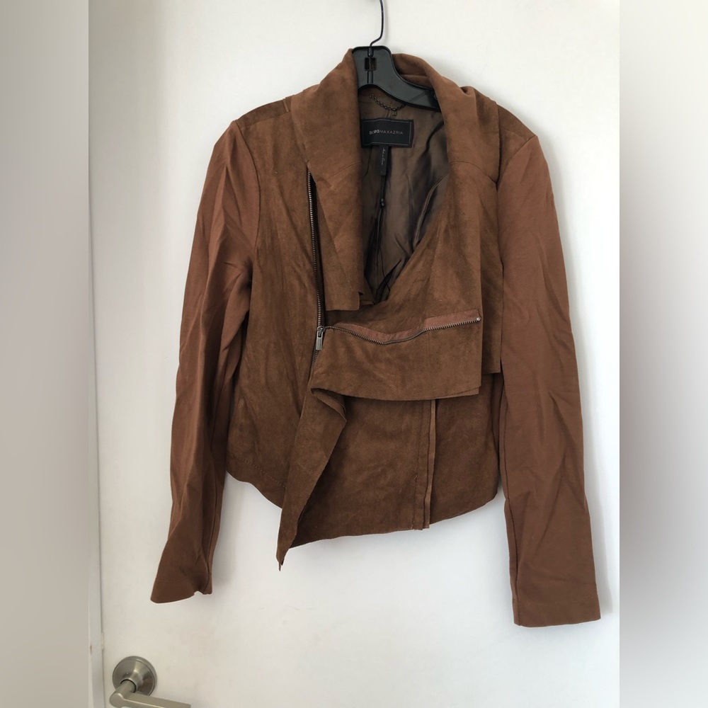 BCBG jacket. Suede like fabric. Large